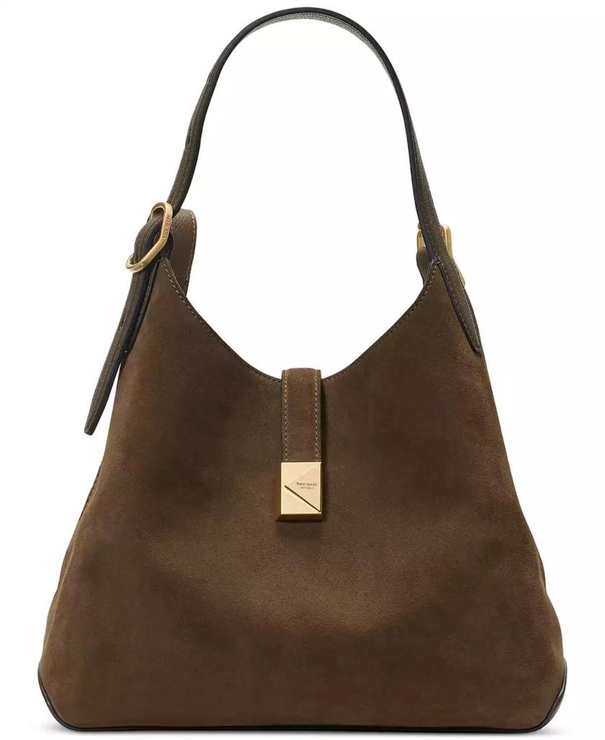 Deco Suede Crossbody Tote Bag