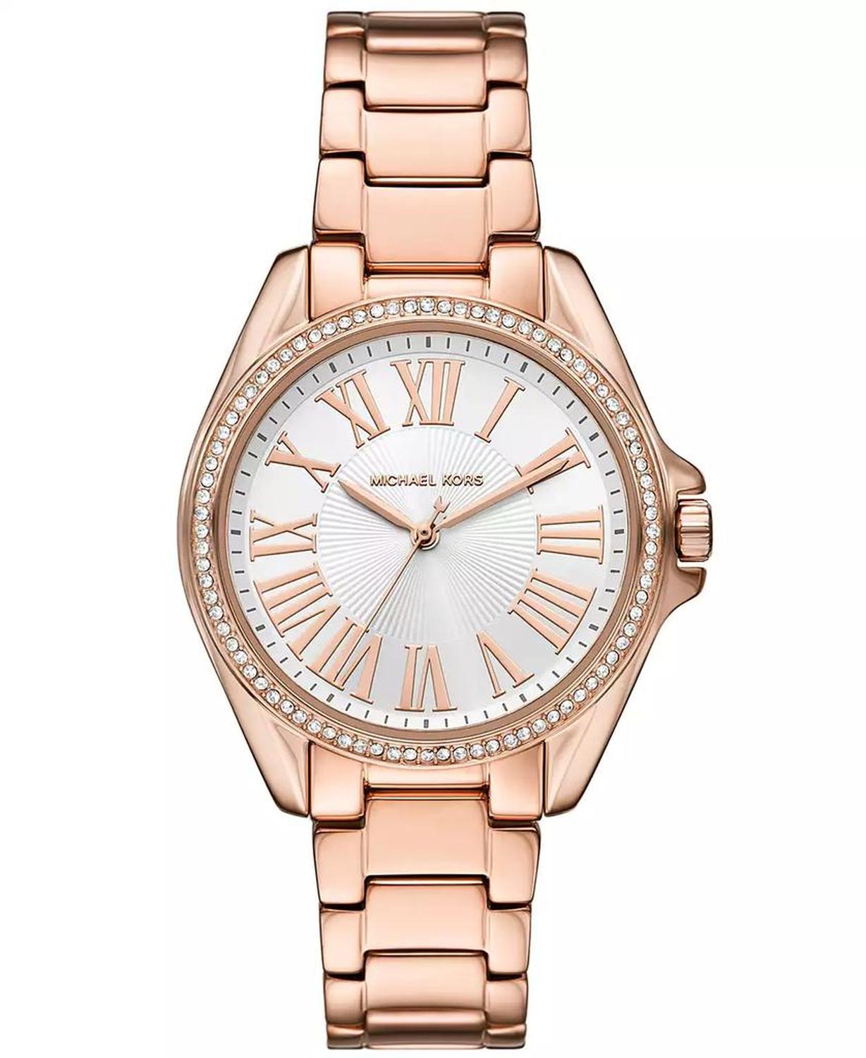 Women's Kacie Three-Hand Rose Gold-Tone Stainless Steel Watch 39mm