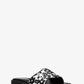 Hannah Sequined Floral Print Slide Sandal