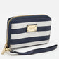Michael Kors  Leather Striped Zip Around Wallet