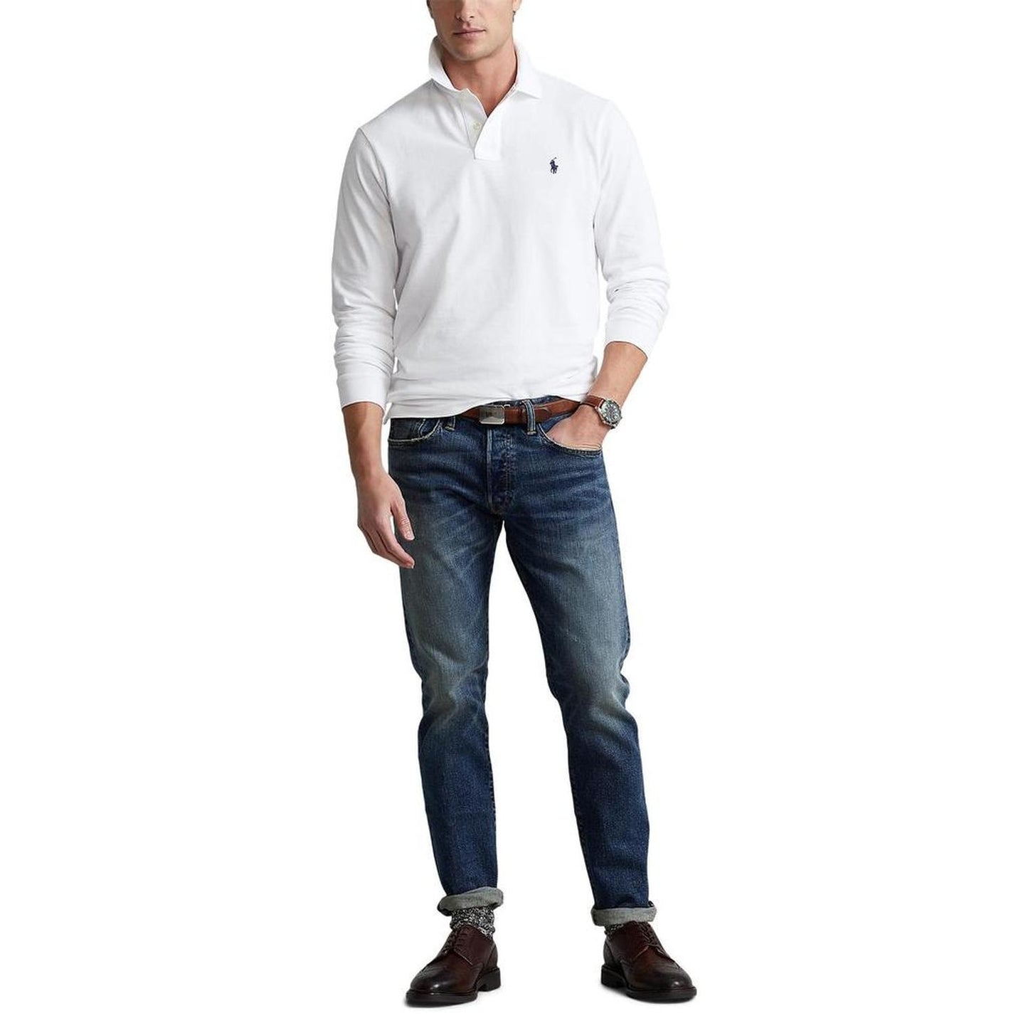 Classic Fit Long-Sleeve Polo