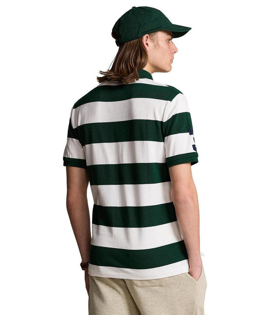 Custom Slim Fit Big Pony Crest Mesh Polo