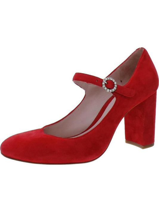 Marlene Womens Suede Buckle Mary Jane Heels