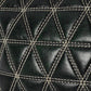 Michael Kors Black/white Quilted Leather Medium Ginny Crossbody Bag