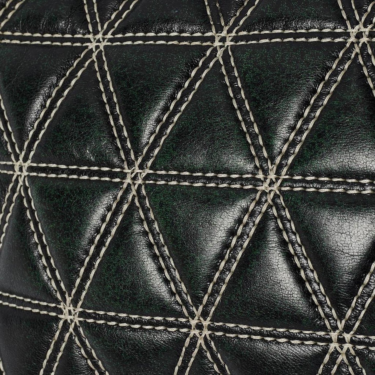 Michael Kors Black/white Quilted Leather Medium Ginny Crossbody Bag