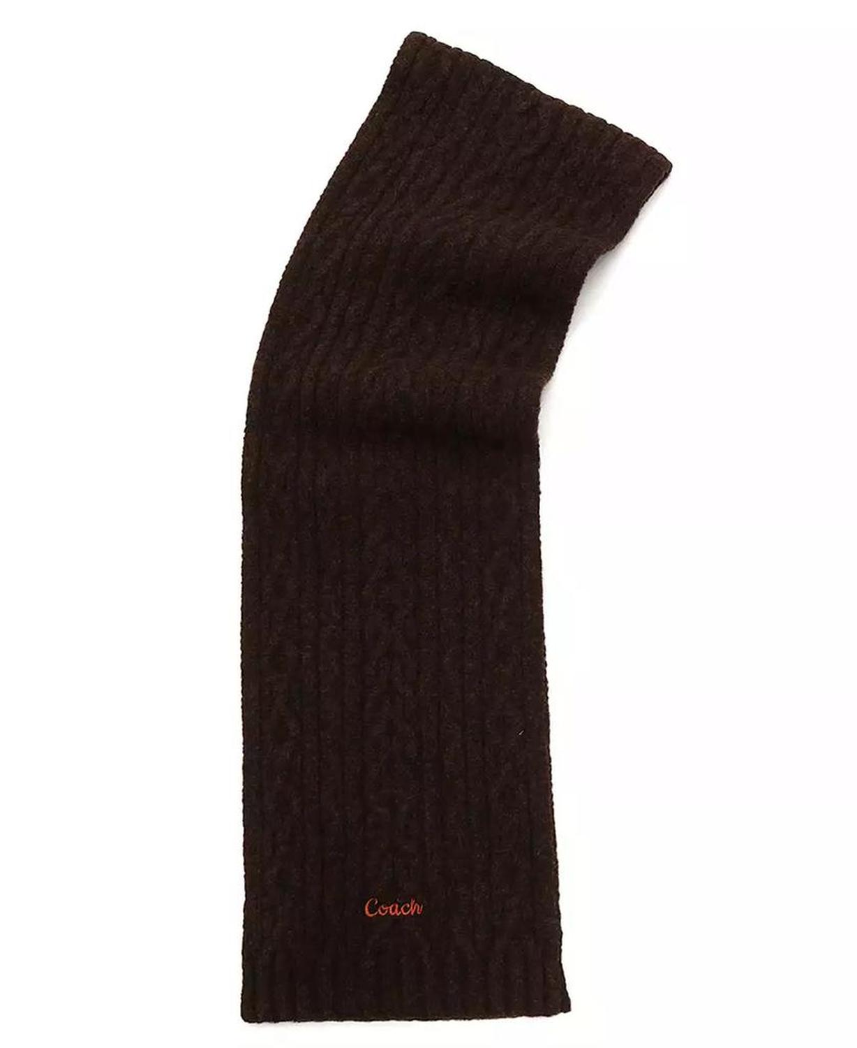 Women's Embroidered Cable-Knit Muffler Scarf