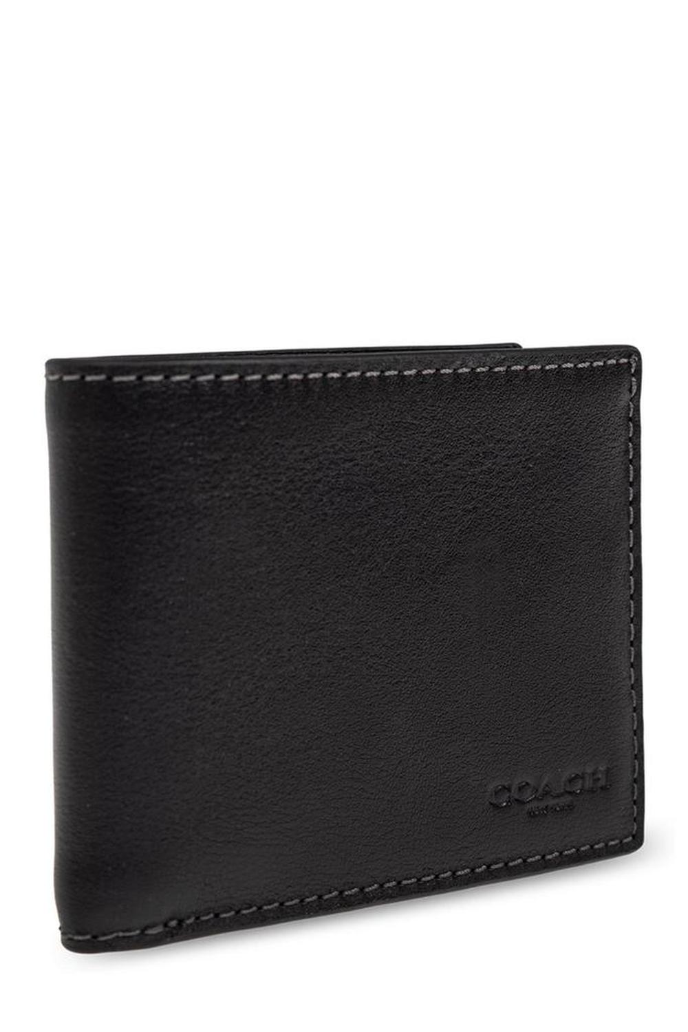 Coach Logo Embossed Slim Billfold Wallet