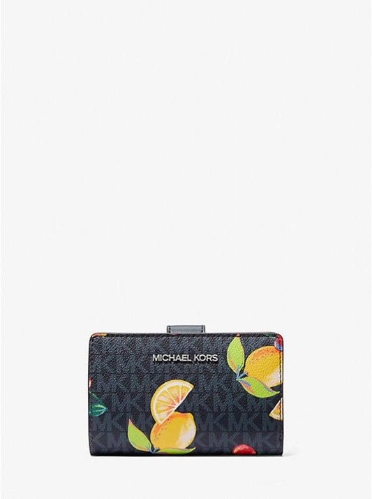 Jet Set Travel Medium Fruit Print Logo Bi-Fold Wallet