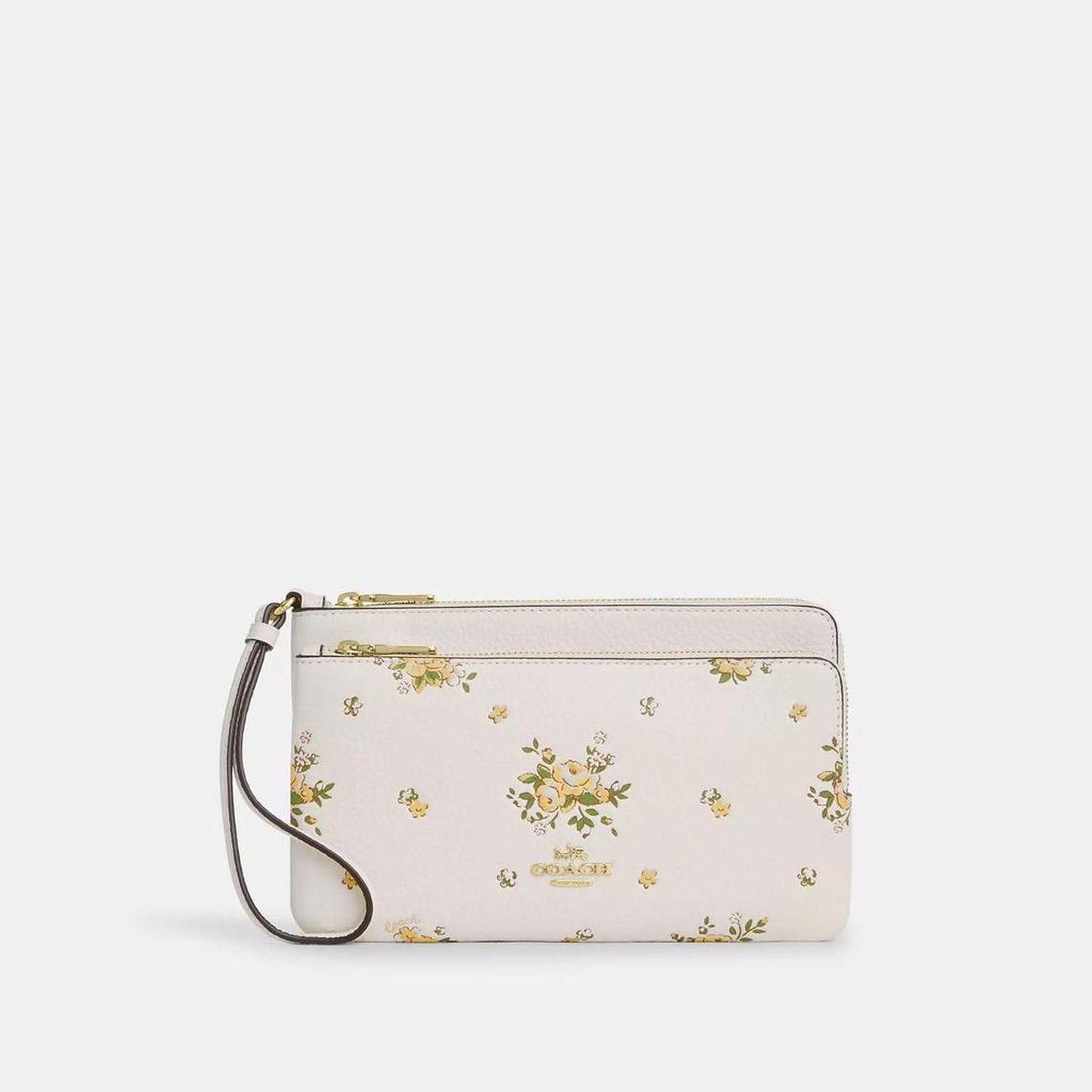 Double Zip Wallet With Floral Print