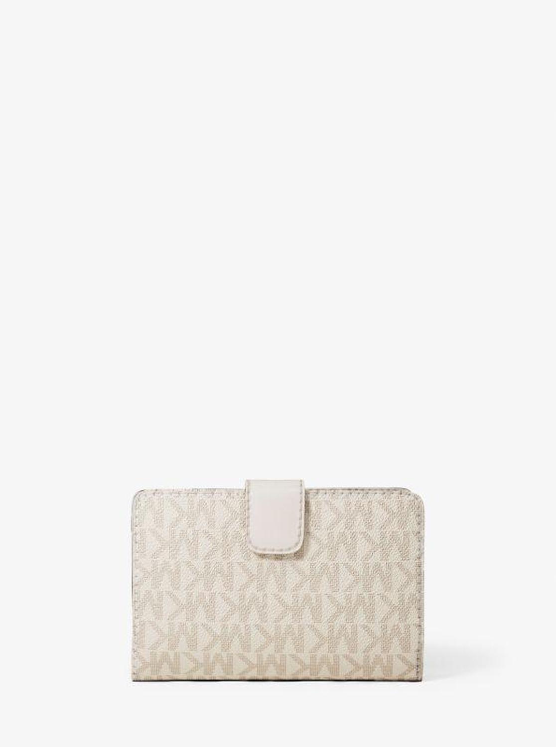 Jet Set Medium Floral Embellished Signature Logo Bi-fold Wallet