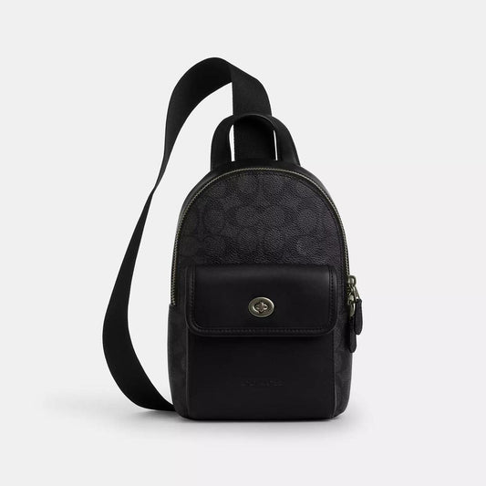 Small Turnlock Sling Pack In Signature Canvas
