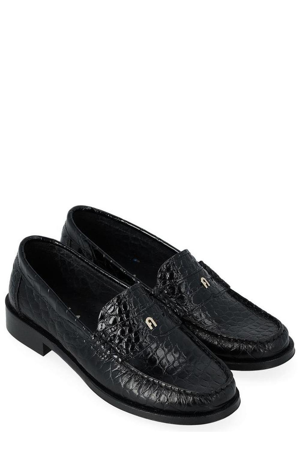 Furla Essential Embossed Loafers