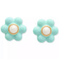 Gold-Tone Petal Puff Floral Stud Earrings