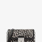 Tribeca Large Leopard Print Calf Hair Convertible Crossbody Bag