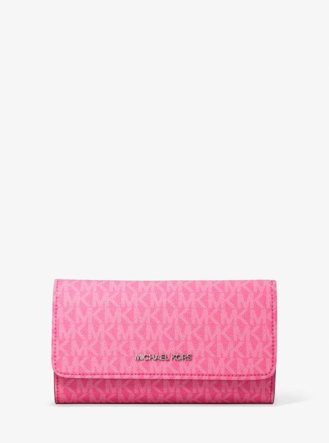 Jet Set Large Signature Logo Tri-Fold Wallet