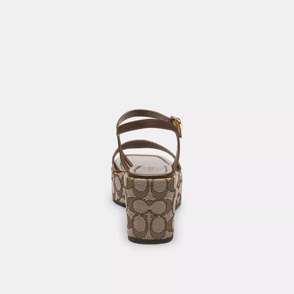 Gale Wedge Sandal In Signature Jacquard