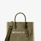 Mirella Medium Suede and Faux Shearling Tote Bag