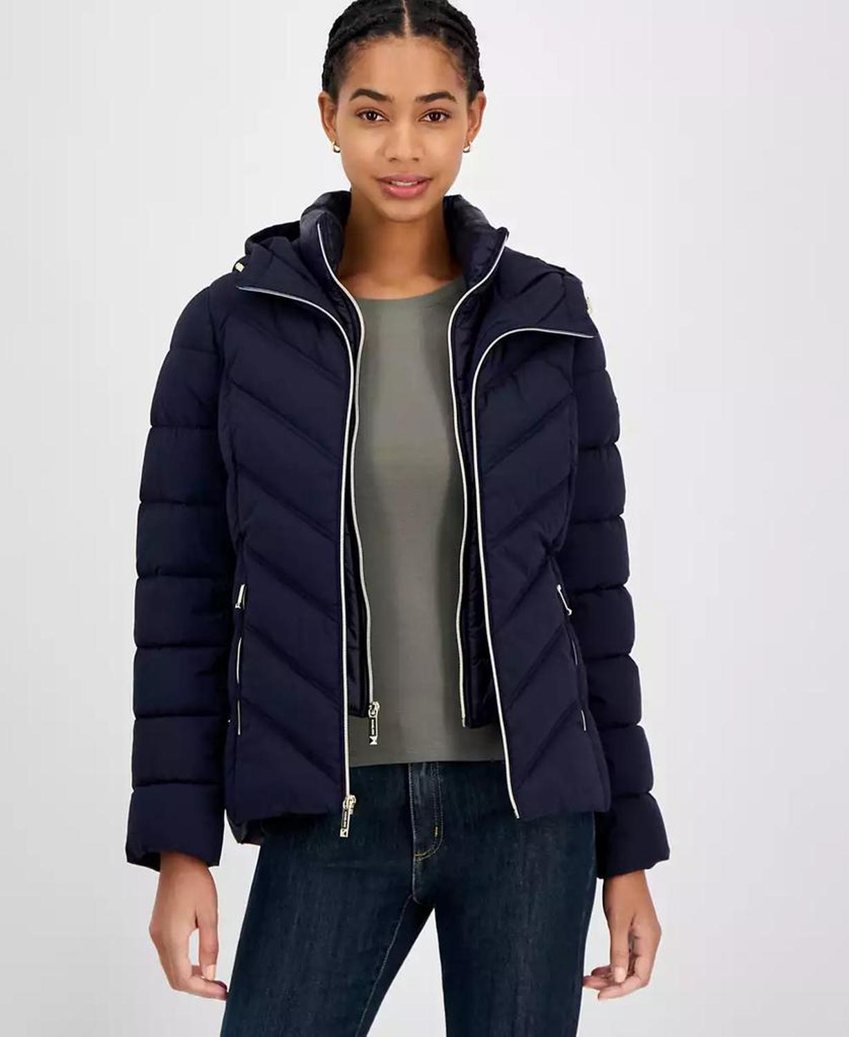 Women's Hooded Bibbed Packable Puffer Coat