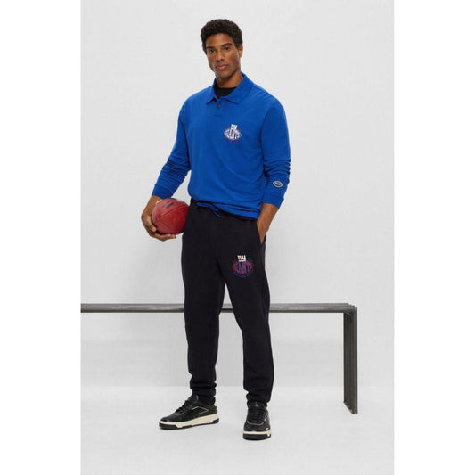BOSS x NFL long-sleeved polo shirt with collaborative branding