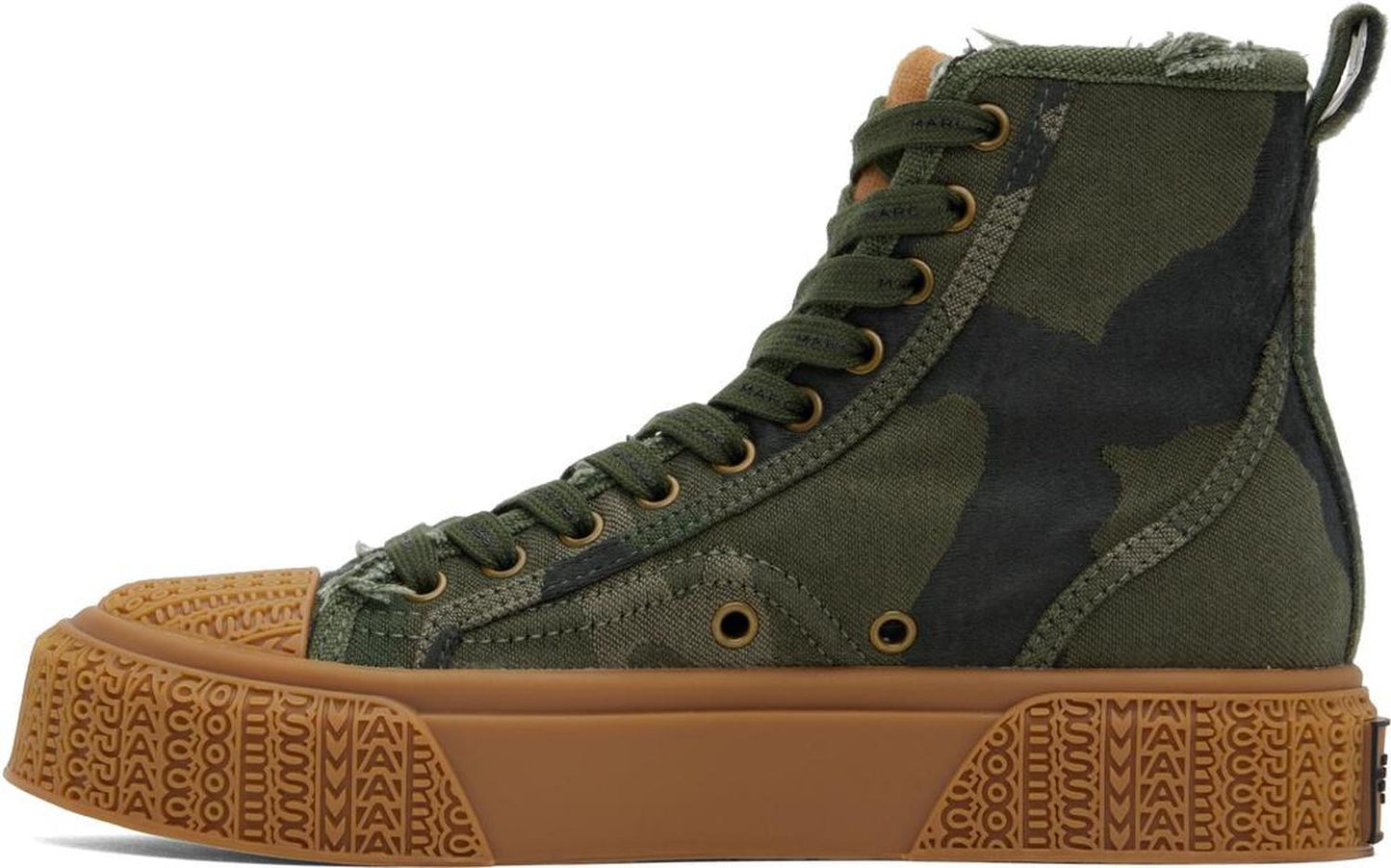 Khaki 'The Camo Jacquard' High Top Sneakers