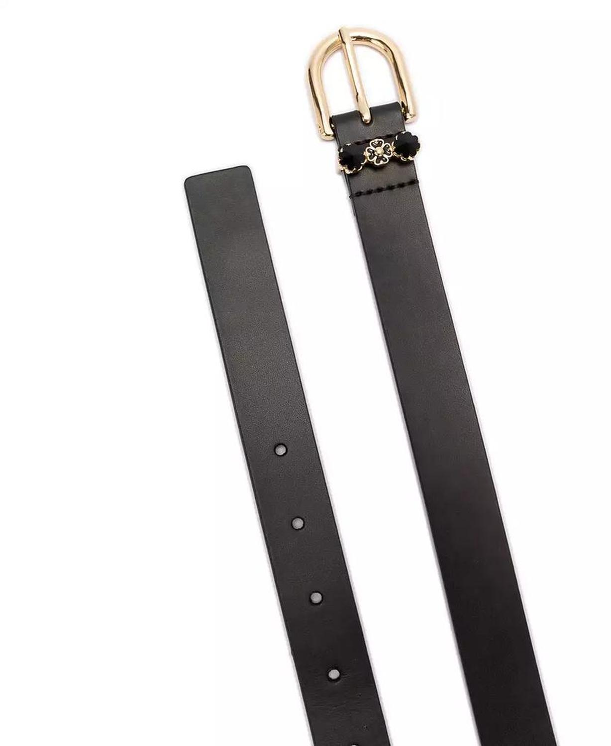 Women's Faceted Flower Buckle Belt