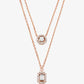 Precious Metal-Plated Double Layered Necklace