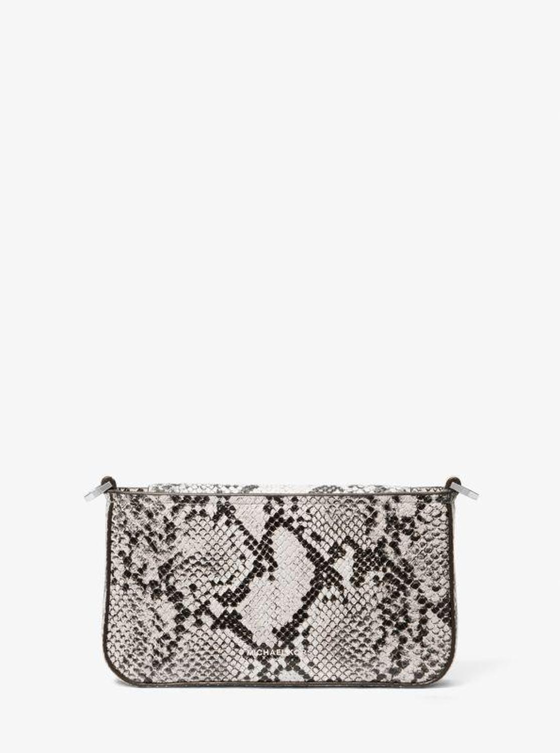 Bryant Small Snake Embossed Leather Convertible Pochette