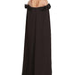 Marchesa Notte Off The Shoulder Cape Gown