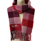 Women's Wool Checkered Fringe-Trim Scarf