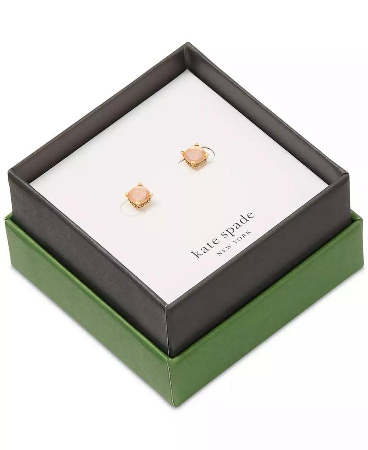 Gold-Tone Color Cubic Zirconia Stud Earrings