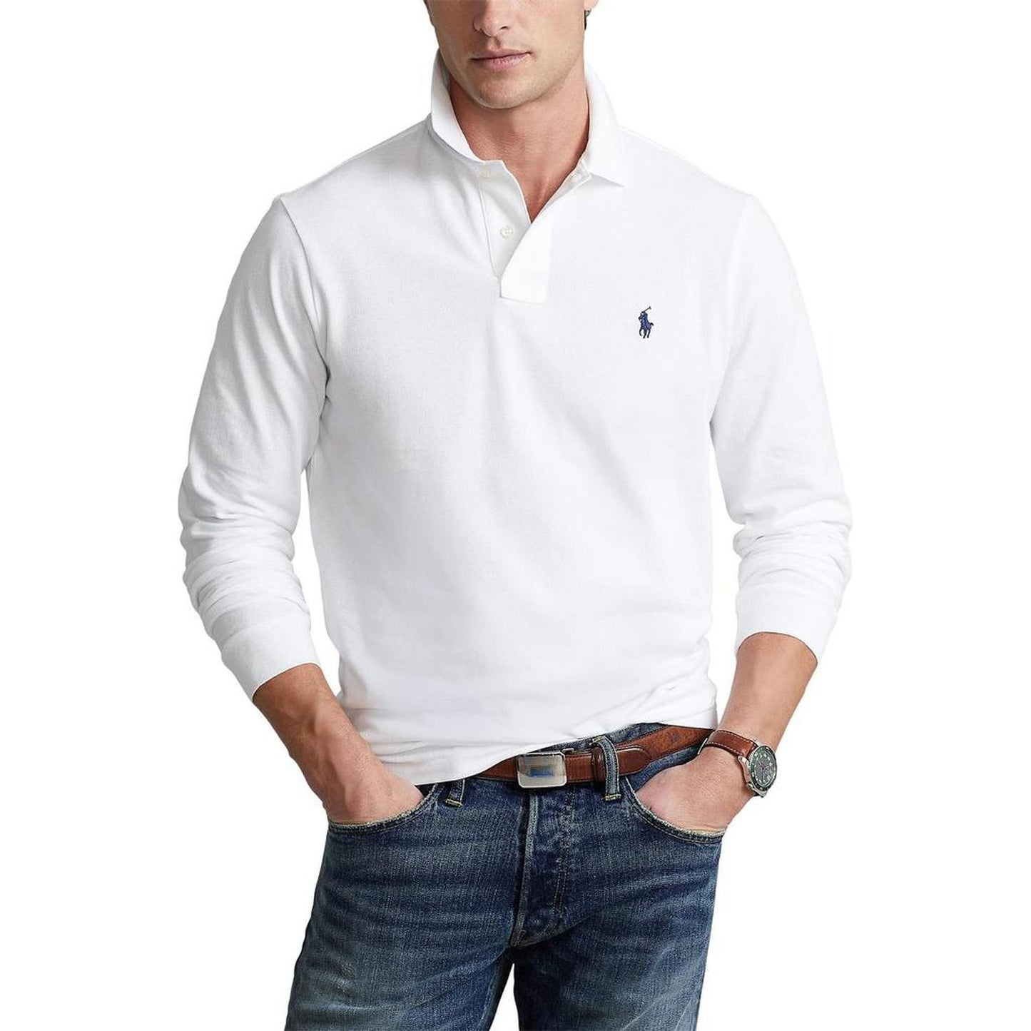 Classic Fit Long-Sleeve Polo