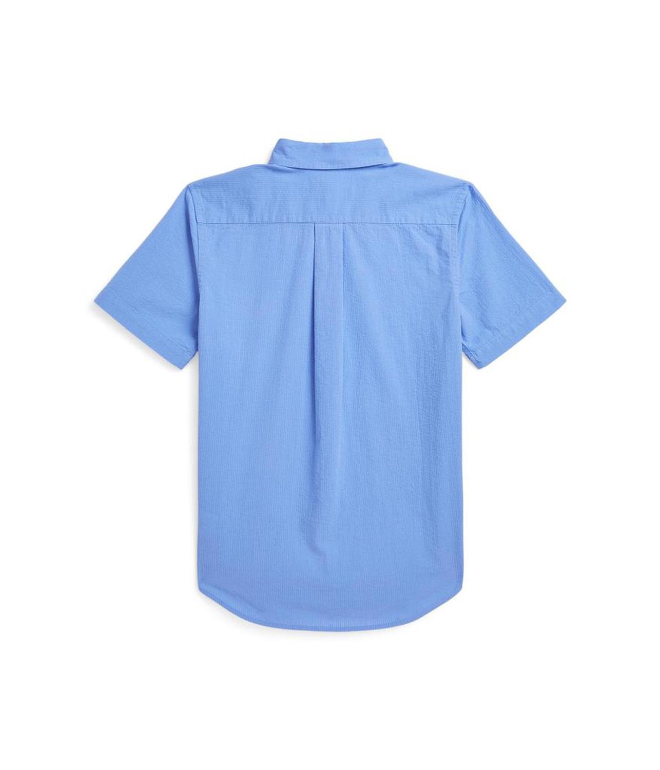 Cotton Seersucker Short-Sleeve Shirt (Big Kid)