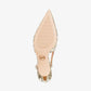Alora Metallic Crocodile Embossed Leather Slingback Pump