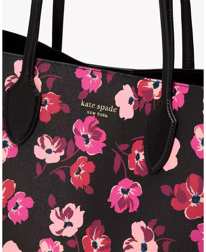 Women's Bleecker Fall Poppies Large Tote Bag