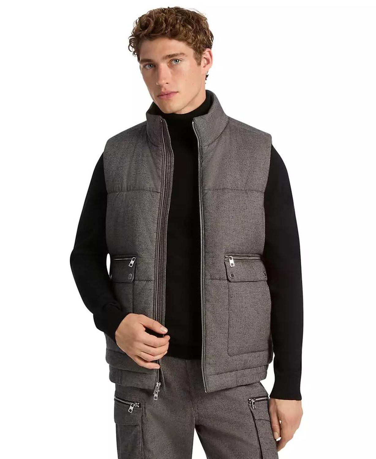 Men's Flannel Puffer Vest