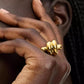 Gold-Tone Knot Statement Ring