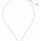 Gold-Tone Cubic Zirconia Pendant Necklace, 16" + 3" extender