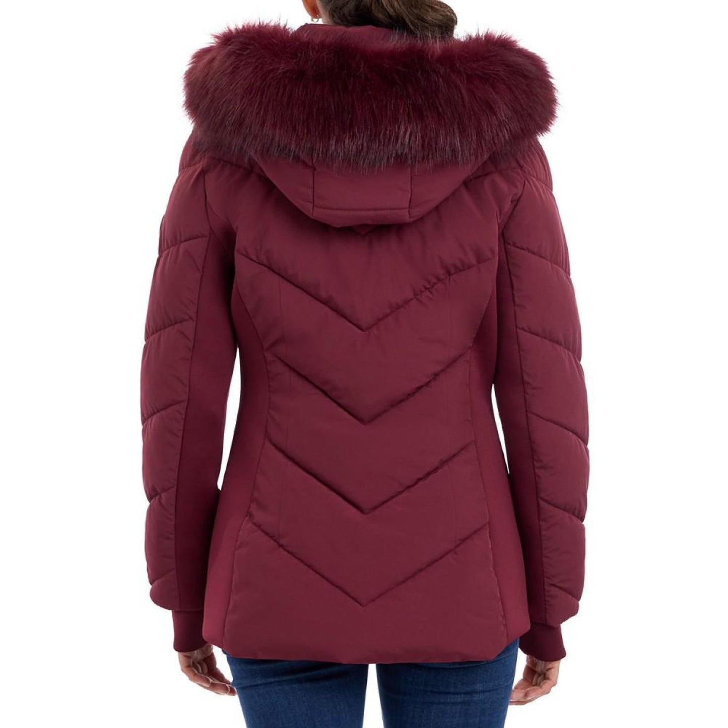 Women's Faux-Fur-Trim Hooded Puffer Coat, Created for Macy's