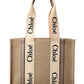 Chloé Woody Medium Canvas & Leather Tote