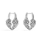 Faux Stone Signature Quilted Broken Heart Huggie Earrings