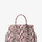 Laila Medium Snake Embossed Leather Satchel