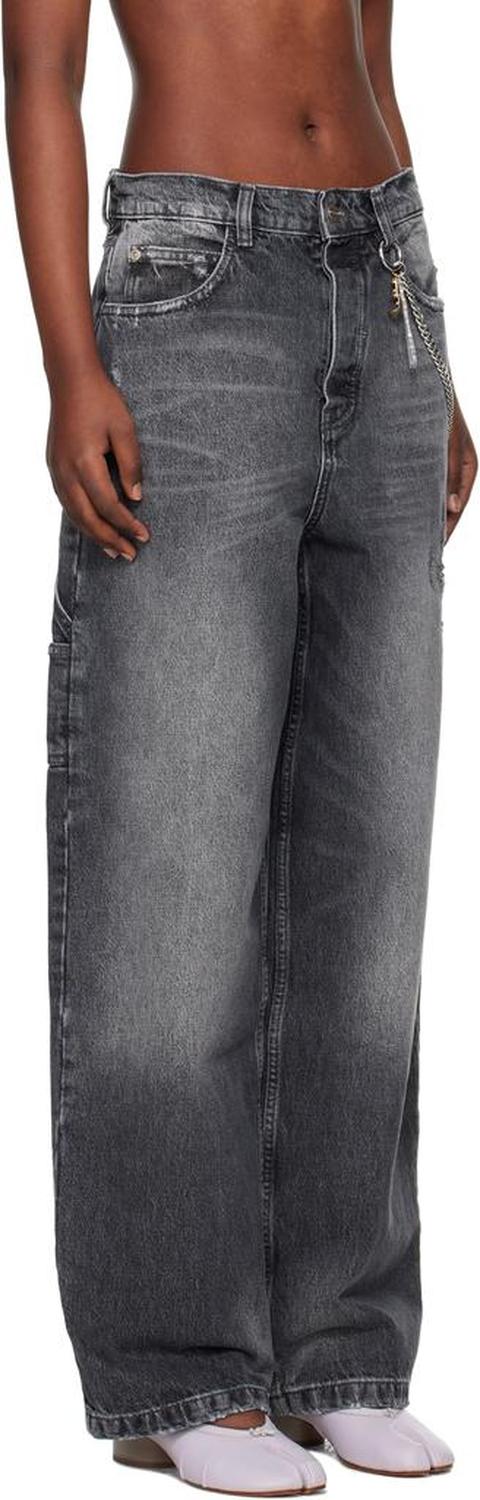 Gray Charm Oversized Jeans