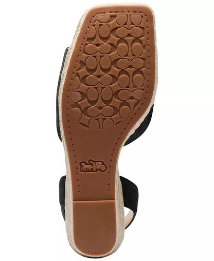 Women's Suede Espadrille Wedge Sandals