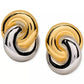Two-Tone Interlock Stud Earrings