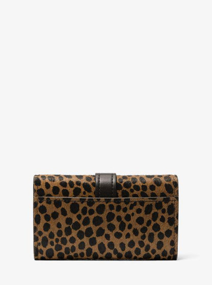 Nolita Medium Cheetah Print Calf Hair Tri-Fold Wallet