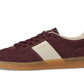 Suede Leather Block Low Profile Sneakers
