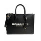 Mirella Medium Pebbled Leather Tote Bag In Black Multi
