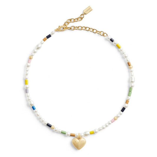 Faux Pearl Signature Heart Choker Necklace