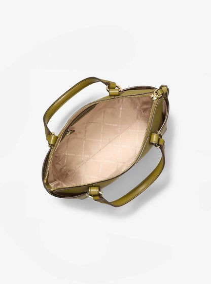 Sullivan Small Saffiano Leather Top-Zip Tote Bag