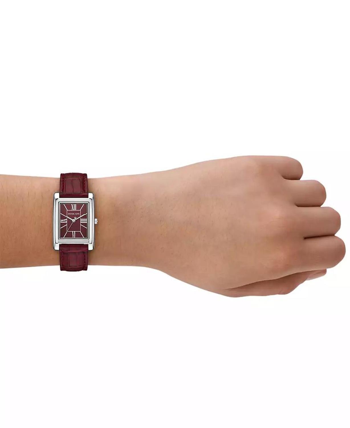 Women's Essex Three-Hand Red Leather Watch, 26x36mm